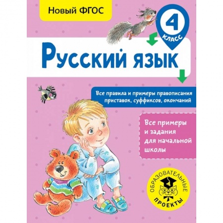 Школьникам и абитуриентам, книга Русский язык. Все правила и примеры правописания приставок, суффиксов, окончаний. 4 класс