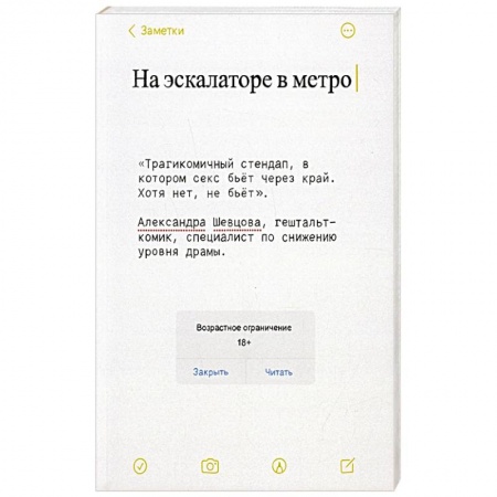 Любовный роман, книга На эскалаторе в метро