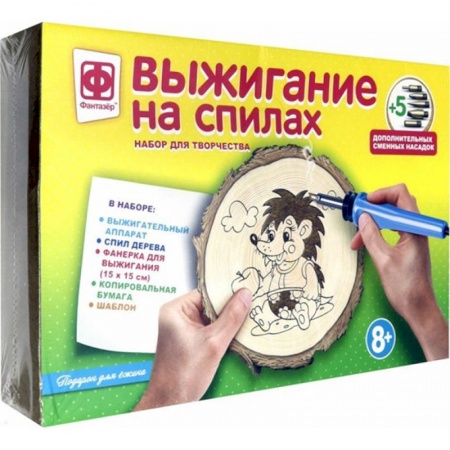 Рукоделие. Творчество, книга Выжигание на спилах «Подарок для ежика'»