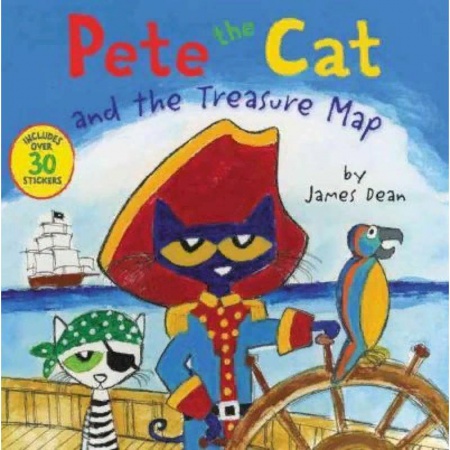 Изучение языков, книга Pete the Cat and the Treasure Map