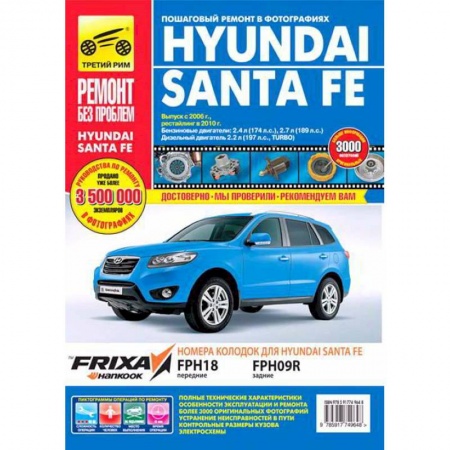 Книги, книга Hyundai Santa Fe. Руководство по эксплуатации, техническому обслуживанию и ремонту