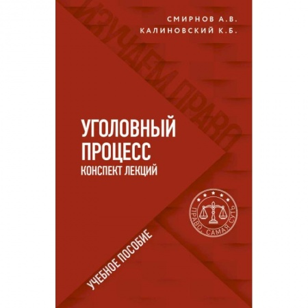 Общественные и гуманитарные науки, книга Уголовный процесс. Конспект лекций