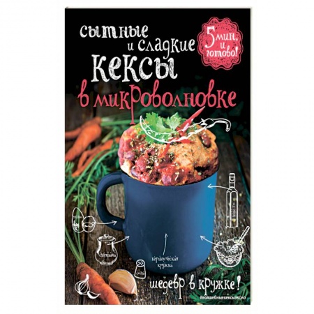 Книги, книга Сытные и сладкие кексы в микроволновке