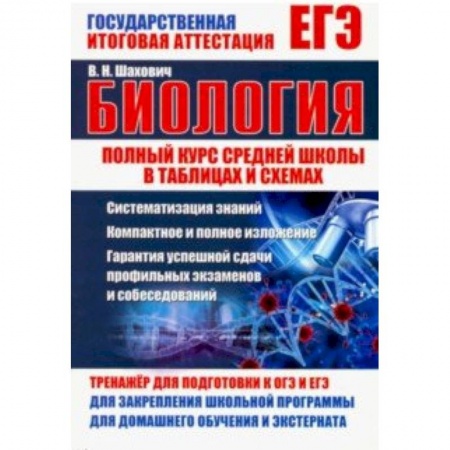 Школьникам и абитуриентам, книга Биология. Полный курс средней школы в таблицах и схемах