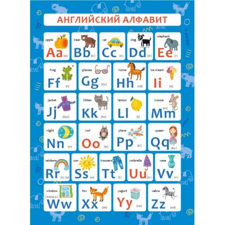 Дошкольникам, книга Обучающий плакат 'Английский алфавит' (57814001)