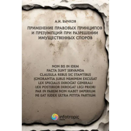 Общественные и гуманитарные науки, книга Применение правовых принципов и презумпций при разрешении имущественных споров