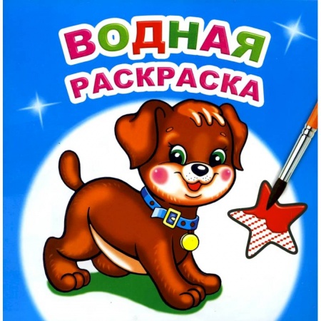 Досуг, творчество и кулинария, книга Водная раскраска. Милый щенок