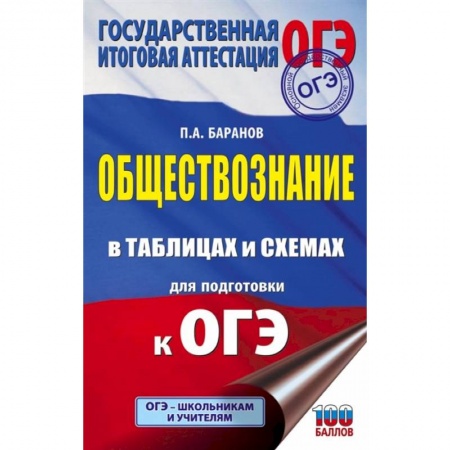 Школьникам и абитуриентам, книга ОГЭ. Обществознание в таблицах и схемах для подготовки к ОГЭ