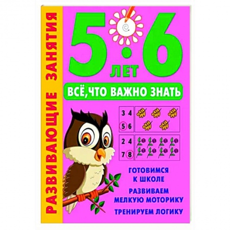 Книги для дошкольников (4-6 лет), книга Развивающие занятия. Всё, что важно знать. 5-6 лет
