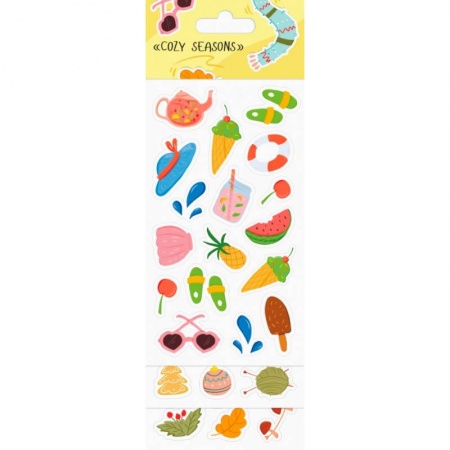 Досуг, творчество и кулинария, книга Набор наклеек Cozy seasons