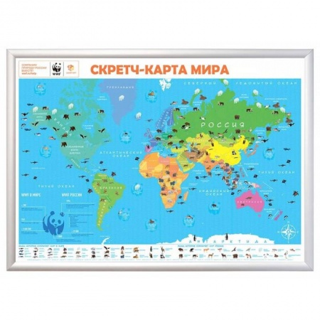 Книги, книга Скретч-карта мира 'WWF'