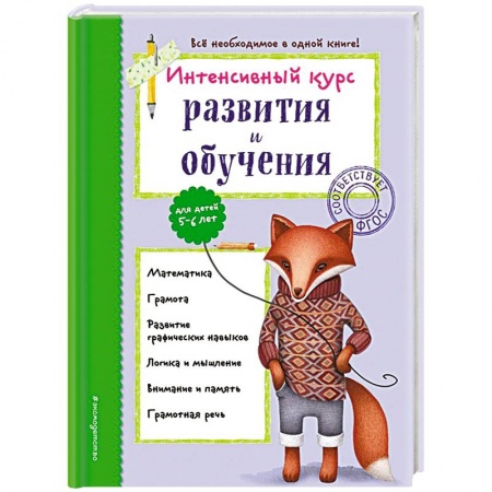 Книги для дошкольников (4-6 лет), книга Интенсивный курс развития и обучения. Для детей 5-6 лет