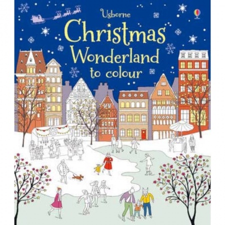 Изучение языков, книга Christmas Wonderland to Colour
