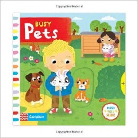 Изучение языков, книга Busy Pets. Board book