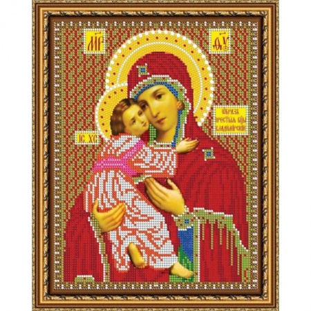 Сказки, книга Набор для вышивания бисером 8384 «Прсв. Богородица Владимирская» бисер Чехия 19x24 см