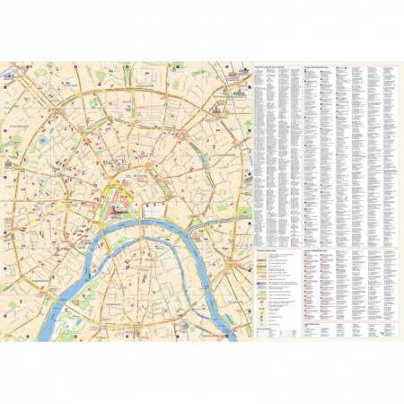 Атласы. Карты, книга Москва. План центра города. Музеи. Театры. Путеводитель