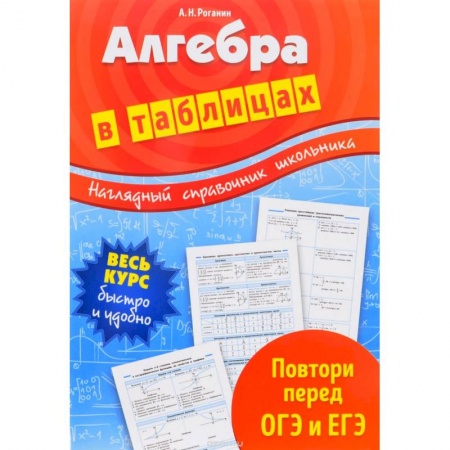 Школьникам и абитуриентам, книга Алгебра в таблицах