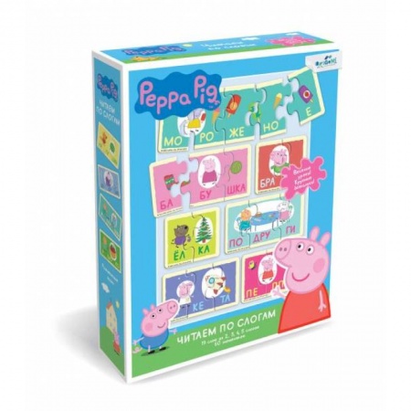Досуг, творчество и кулинария, книга Свинка Пеппа.Пазл-60. Читаем по слогам