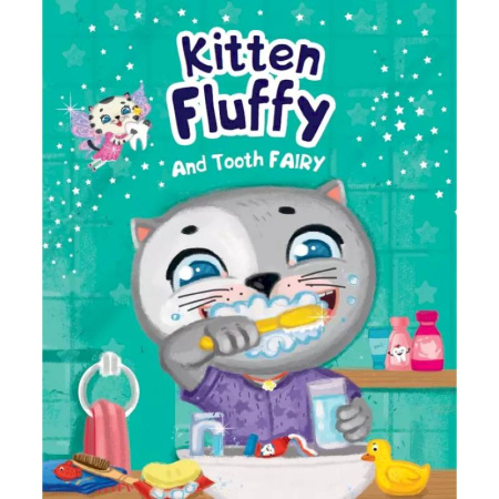 Изучение языков, книга Kitten Fluffy and Tooth fairy