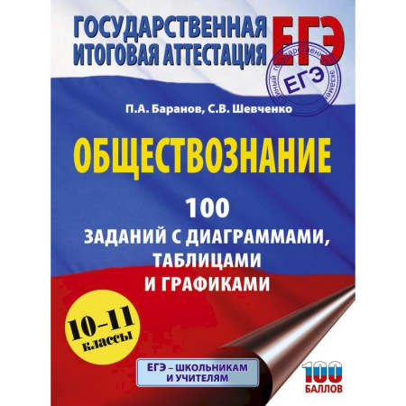 Школьникам и абитуриентам, книга ЕГЭ. Обществознание. 100 заданий с диаграммами, таблицами и графиками
