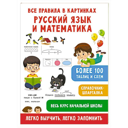 Школьникам и абитуриентам, книга Все правила в картинках. Русский язык и математика