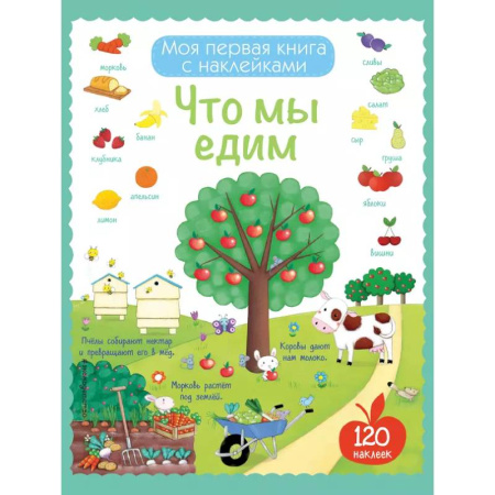 Досуг, творчество и кулинария, книга Что мы едим (с наклейками)