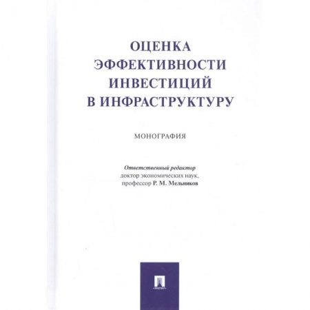 Экономика, книга Оценка эффективности инвестиций в инфраструктуру. Монография
