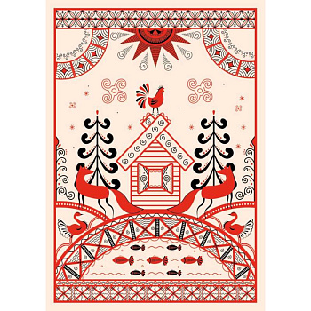 Блокнот Жили-были. Мезенская роспись. «Лиса». (формат А5)