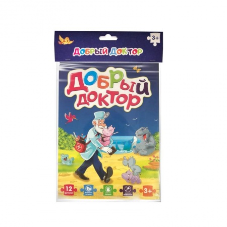 Досуг, творчество и кулинария, книга Мягкий пазл. Добрый доктор Айболит