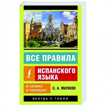 Изучение языков, книга Все правила испанского языка в схемах и таблицах