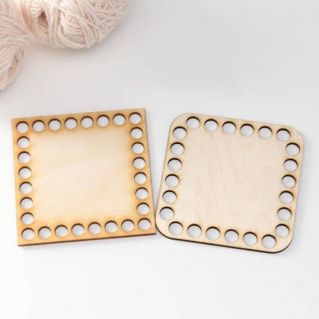 Классика, современная литература, книга Заготовка для вязания 'Квадрат' 10 см фанера МИКС