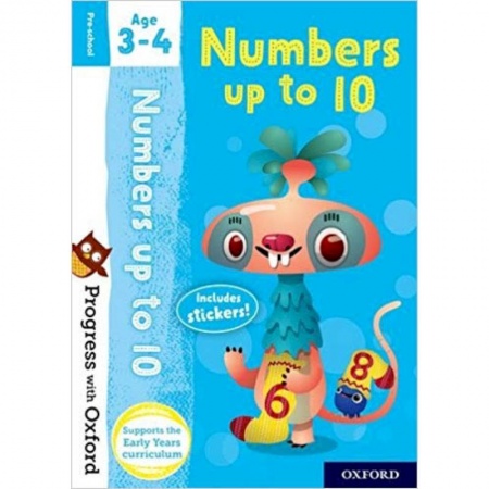 Изучение языков, книга Progress with Oxford: Numbers up to 10. Age 3-4