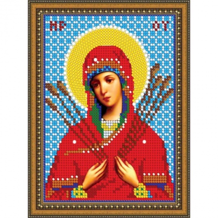 Музыкальная школа, книга «Светлица» набор для вышивания бисером 8414М «Прсв. Бца Семистрельная» бисер Чехия 12x16см