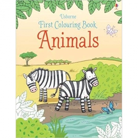 Изучение языков, книга First Colouring Book Animals