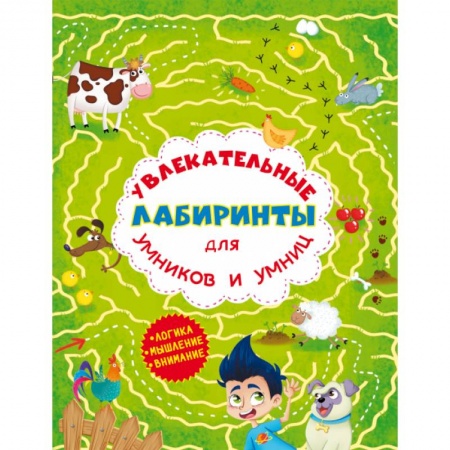 Досуг, творчество и кулинария, книга Увлекательные лабиринты для умников и умниц. Ферма.