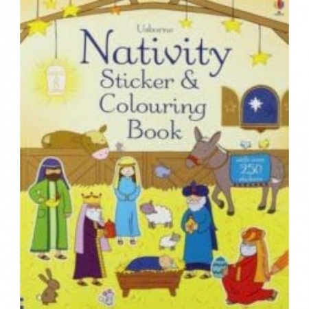 Изучение языков, книга Nativity Sticker and Colouring Book