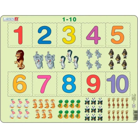 Дошкольникам, книга Пазлы на подложке. Счёт от 1 до 10