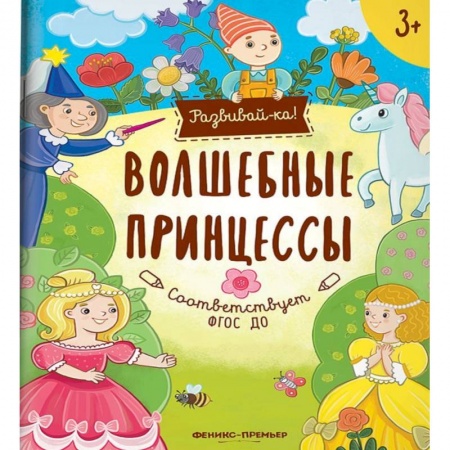 Книги для дошкольников (4-6 лет), книга Волшебные принцессы. Книжка-развивайка