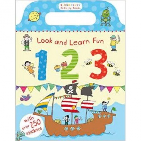 Изучение языков, книга Look and Learn Fun 123. Sticker Book